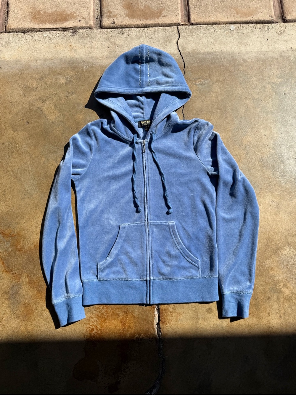 Juicy Couture Blue Zip-Up Velour Hoodie